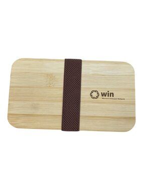 WIN Women’s Inclusion Network Wheat Straw Bento Lunch Box Bamboo Lid Utensils